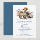 Baby Cowboy Baby shower Invitation Kaart (Voorkant / Achterkant)