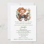 Baby Cowboy Baby shower Invitation Kaart (Voorkant)