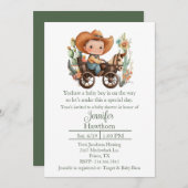 Baby Cowboy Baby shower Invitation Kaart (Voorkant / Achterkant)