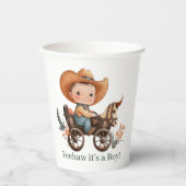 Baby Cowboy Baby shower Papieren Bekers (Voorkant)