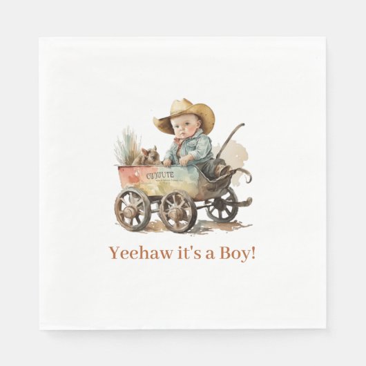 Baby Cowboy Baby shower Servet (Voorkant)