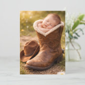 Baby Cowboy Digitale Download Douche Uitnodiging (Staand voorkant)