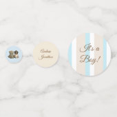 Baby Cowboy en Teddy Bear Blue en Tan Confetti (Voorkanten)