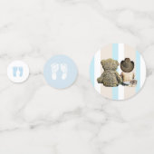 Baby Cowboy en Teddy Bear Blue en Tan Confetti (Achterkanten)