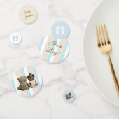 Baby Cowboy en Teddy Bear Blue en Tan Confetti (Groep)