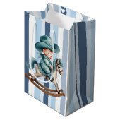 Baby Cowboy Medium Cadeauzakje (Voorkant Gekanteld)