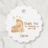 Baby cowboylaarzen en veulen Baby shower bedankt Bedankjes Labels (Voorkant)