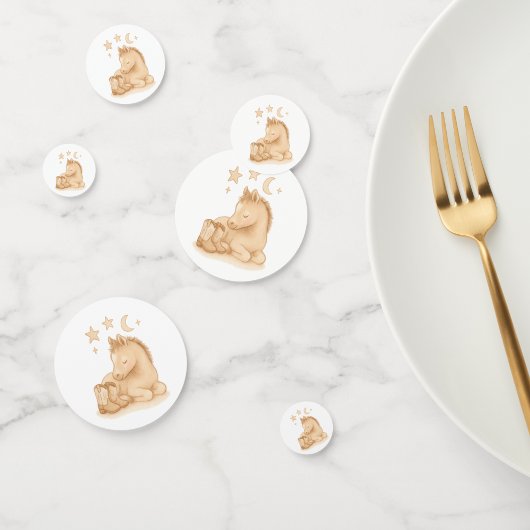 Baby Cowboylaarzen en veulen Baby shower Confetti