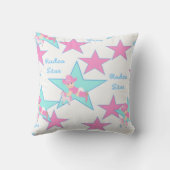 Baby Cowgirl Rodeo Star Yellow Check Kussen (Achterkant)