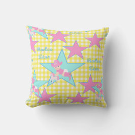 Baby Cowgirl Rodeo Star Yellow Check Kussen