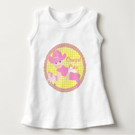 Baby Cowgirl Roze Petten laarzen en paard mouwloos