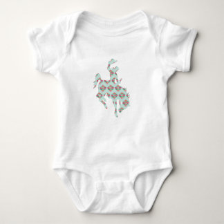 Baby Cowgirl Roze Turquoise Bronc Rodeo Aztec West Romper