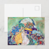 Baby Cradle schilderij van Gustav Klimt Briefkaart (Voorkant / Achterkant)