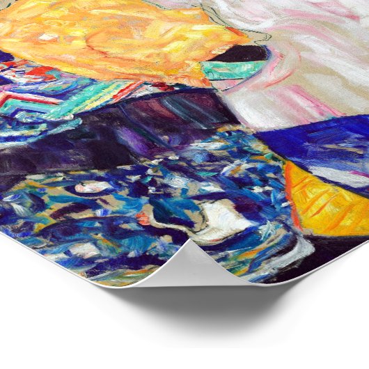 Baby Cradle schilderij van Gustav Klimt Poster (Hoek)