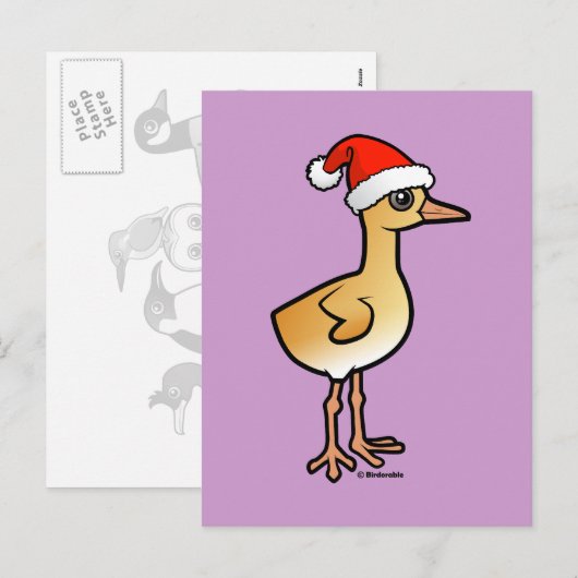 Baby Crane Santa Feestdagenkaart (Voorkant / Achterkant)