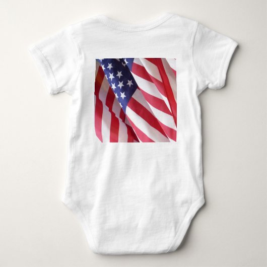 Baby Creeper, vlaggen, toekomstig President Romper (Achterkant)