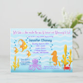 BABY CRITTERS 5x7 Baby shower Uitnodiging (Staand voorkant)