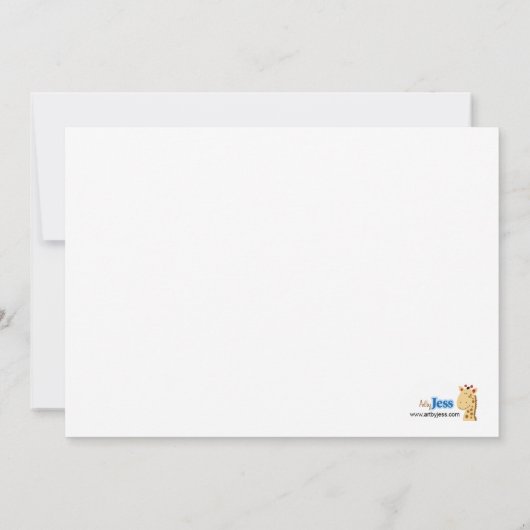 BABY CRITTERS 5x7 Baby shower Uitnodiging (Achterkant)