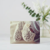 Baby Crochet Booties Briefkaart (Staand voorkant)