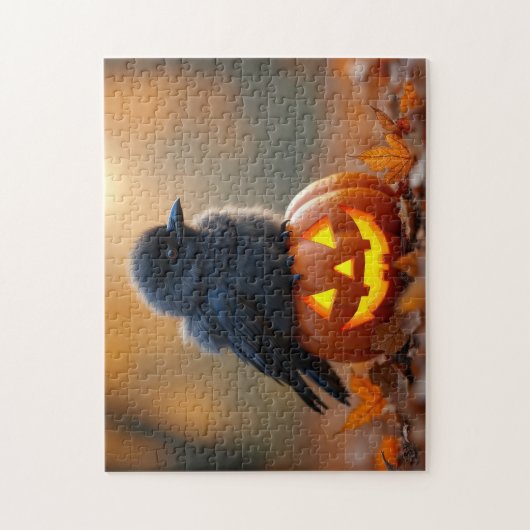 Baby Crow en de Jack-O-Lantern Legpuzzel (Verticaal)