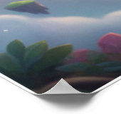 Baby Crystal Dragon | Cute Fantasy Art Poster (Hoek)