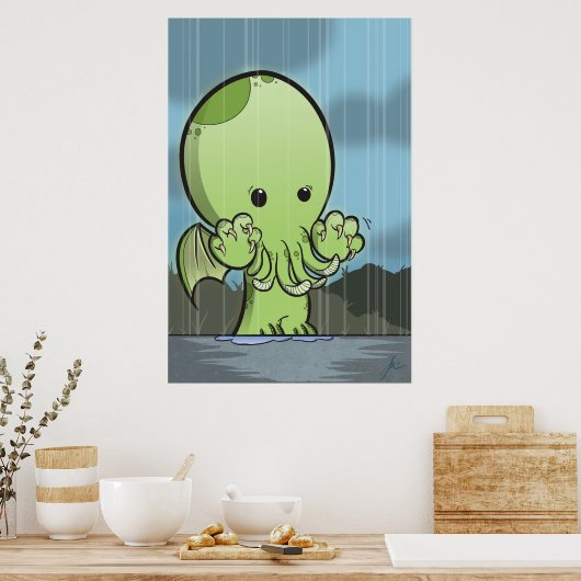 Baby Cthulhu - Poster (Keuken)