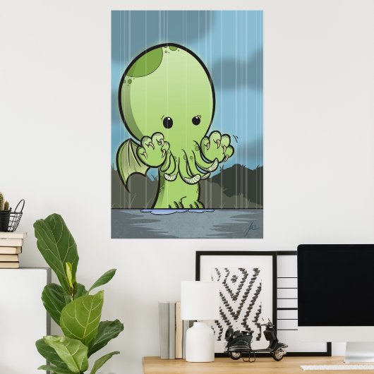Baby Cthulhu - Poster (Thuiskantoor)