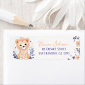 Baby Cub Boho Floral Design - Retouradres Etiket (Insitu)