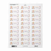 Baby Cub Boho Floral Design - Retouradres Etiket (Full Sheet)