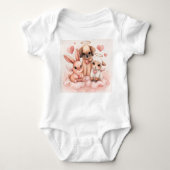 Baby Cupid Animals Valentine’s One Piece Romper (Voorkant)