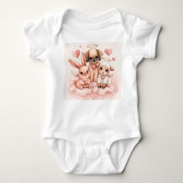 Baby Cupid Animals Valentine’s One Piece Romper