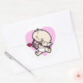 Baby Cupid claimt liefdesStickers Ronde Sticker (Envelop)