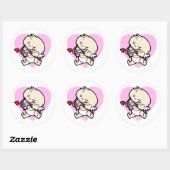 Baby Cupid claimt liefdesStickers Ronde Sticker (Vel)