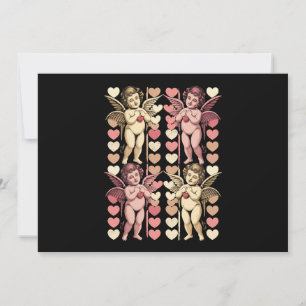 Baby Cupid Coquette boog Retro Valentijnsdag Bedankkaart
