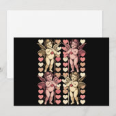 Baby Cupid Coquette boog Retro Valentijnsdag Feestdagenkaart (Voorkant / Achterkant)