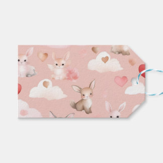 Baby Cupid Dieren Cadeautags – Waterverf Pastel Cadeaulabel