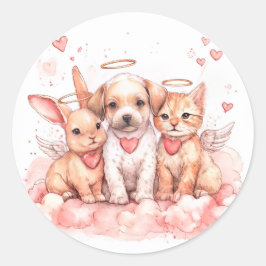 Baby Cupid Trio Sticker Vel | Mooie Waterverf