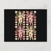 Baby Cupido Coquette boog Retro Valentijnsdag Briefkaart (Voorkant)