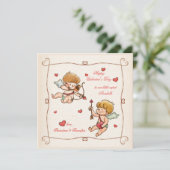 Baby Cupido Valentijnsdag Kaart (Staand voorkant)