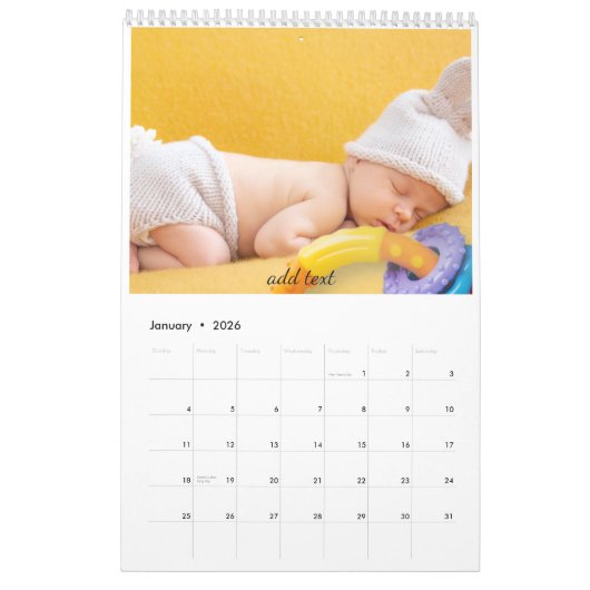 Baby Custom Calendar Kalender (Jan 2026)