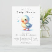 Baby Custom Duck Baby shower Kaart (Staand voorkant)