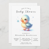 Baby Custom Duck Baby shower Kaart (Voorkant / Achterkant)
