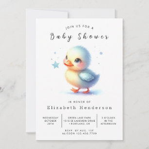Baby Custom Duck Baby shower Kaart