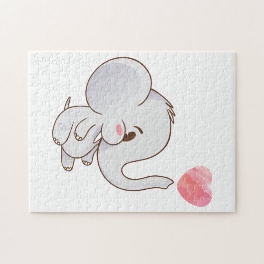 Baby Cute Elephant Legpuzzel (Horizontaal)