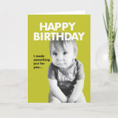 Baby Cute, Funny Birthday Card Kaart (Voorkant)