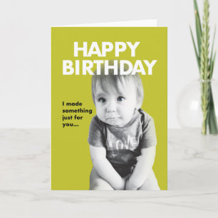 Baby Cute, Funny Birthday Card Kaart