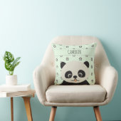 Baby Cute Panda beer Green - Gepersonaliseerd Kussen (Stoel)