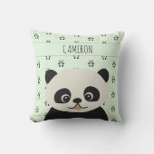 Baby Cute Panda beer Green - Gepersonaliseerd Kussen (Voorkant)