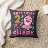 Baby Cute Shark 2e verjaardag Jongen meisje 2 jaar Kussen (Deken)