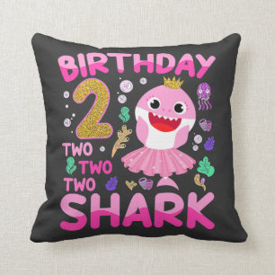 Baby Cute Shark 2e verjaardag Jongen meisje 2 jaar Kussen